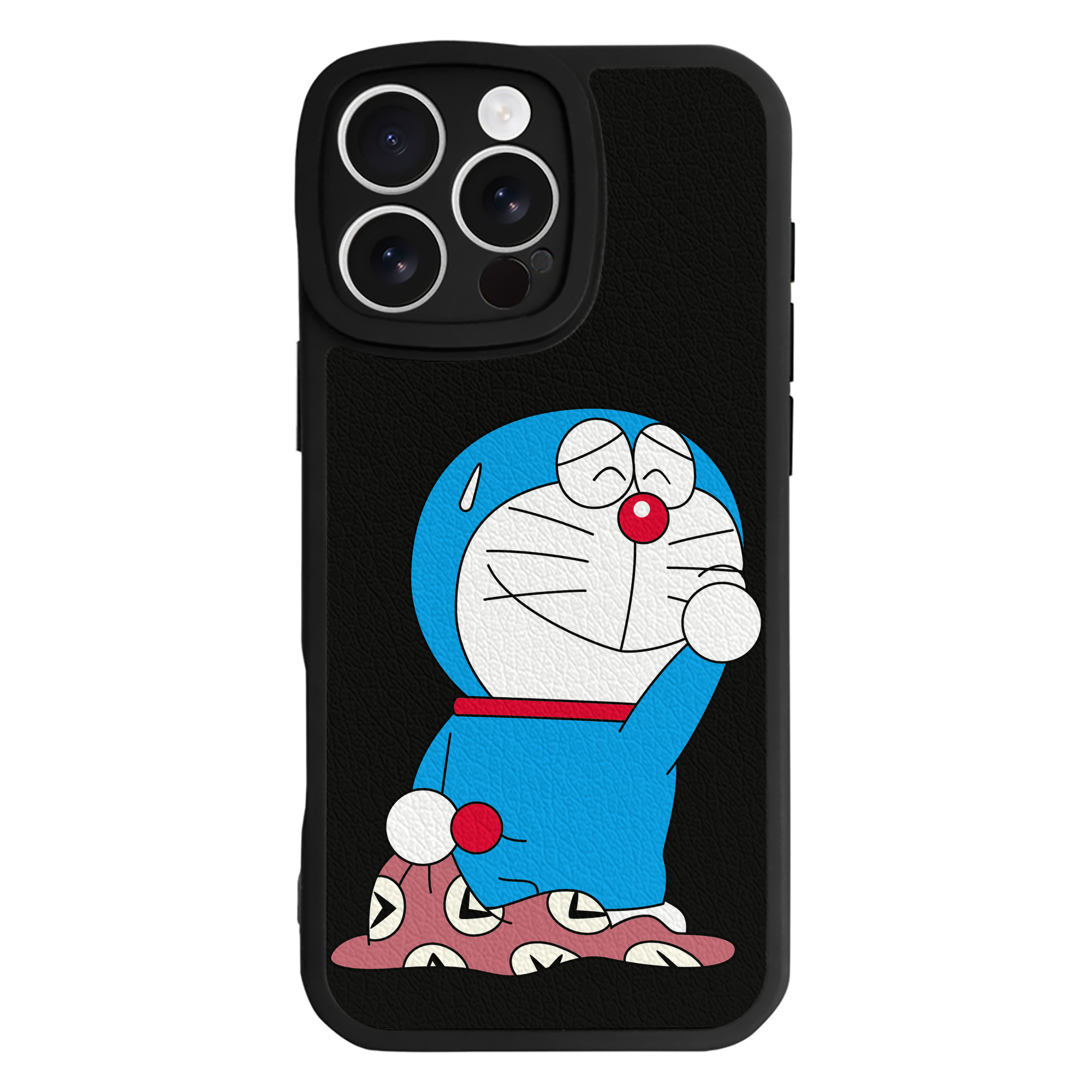 （画像用） ドラえもん Doraemon 【iPhone 16シリーズ対応】シリコンスマホケース（レザー調） 材質：シリコン